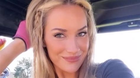 Paige Spiranac boasts her boobs are out as she shows off。